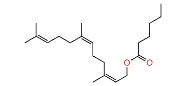 (Z,Z)-3,7,11-Trimethyl-2,6,10-dodecatrienyl hexanoate